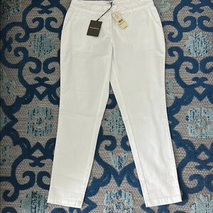 Tommy Bahama White Flat Front Pants